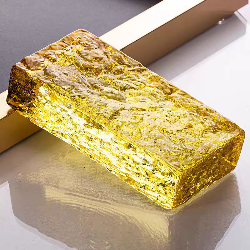 บล็อกแก้ว TIMELESS TILES รุ่น ICE 20X10X5 ซม. สีเหลืองใส TRANSPARENT YELLOW